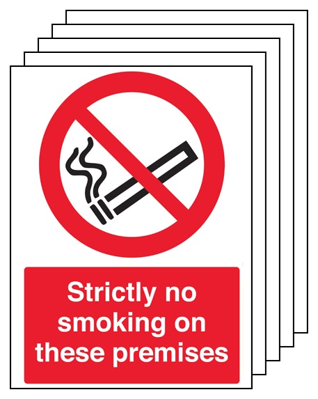 5Pk Strictly No Smoking On These Premises Portrait