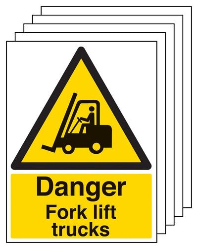 5Pk Danger Fork Lift Trucks Portrait