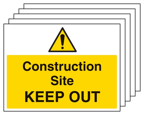 5Pk Construction Site Keep Out Large Landscape