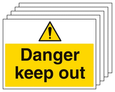 5Pk Danger Keep Out Large Landscape