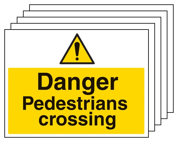 5Pk Danger Pedestrians Crossing