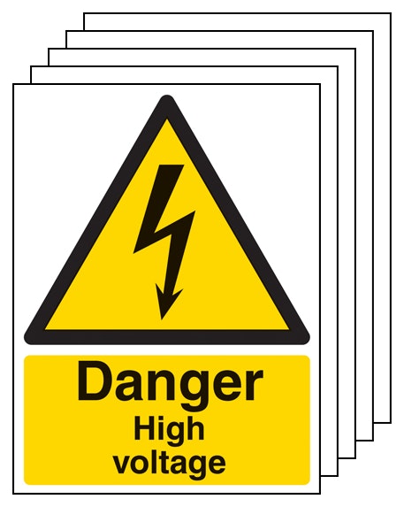 5Pk Danger High Voltage Portrait