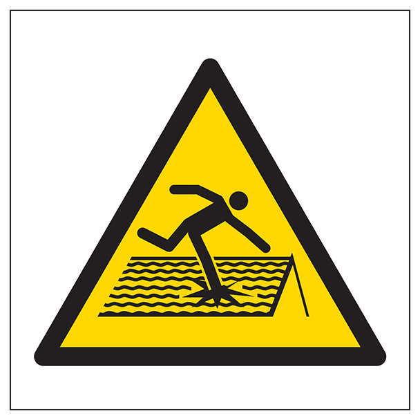 Warning Fragile Roof Symbol