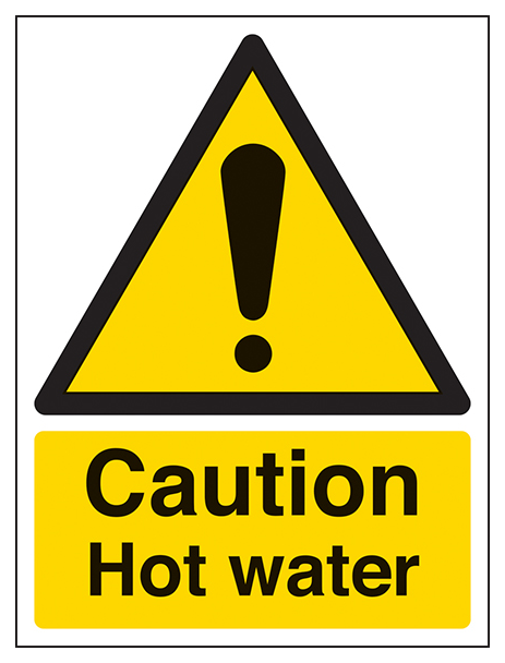 Caution Hot Water Portrait