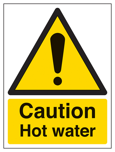 Caution Hot Water Portrait