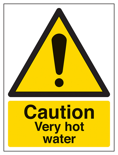 Caution Very Hot Water Portrait