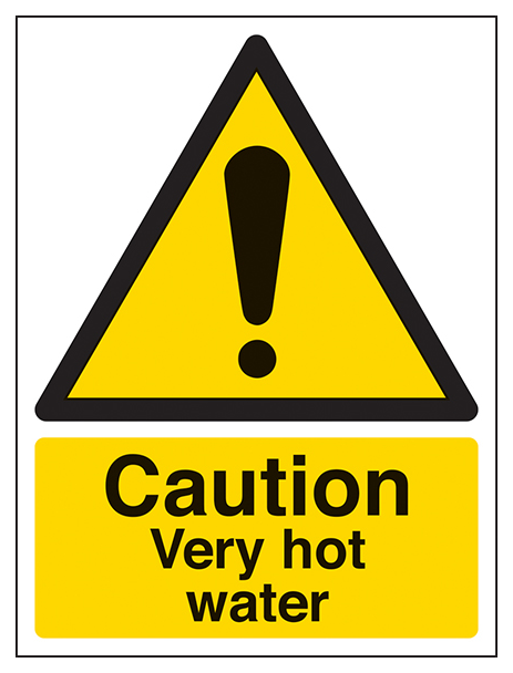 Caution Very Hot Water Portrait