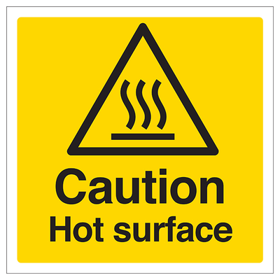 Caution Hot Surface Square