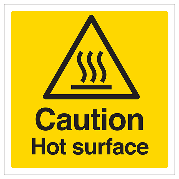 Caution Hot Surface Square