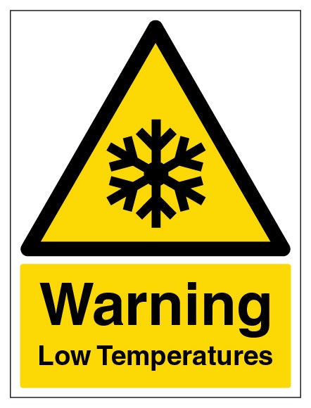 Warning Low Temperatures Portrait