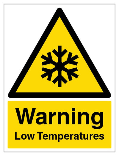 Warning Low Temperatures Portrait