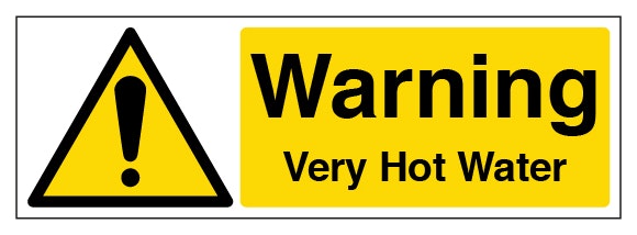 Warning Very Hot Water Landscape