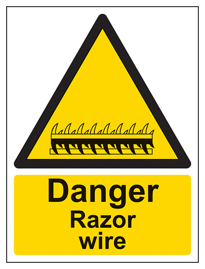 Danger Razor Wire Portrait