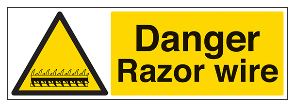 Danger Razor Wire Landscape