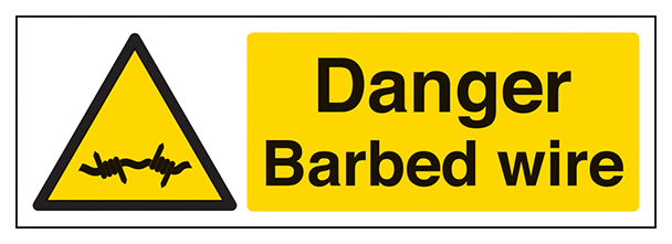 Danger Barbed Wire Landscape