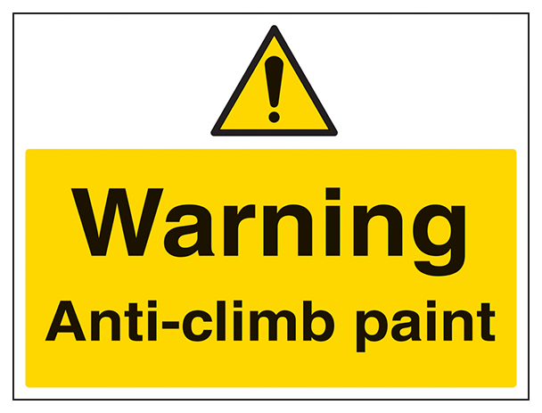 Warning Anti Climb Paint Large Landscape