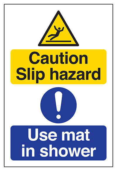 Caution Slip Hazard Use Mat