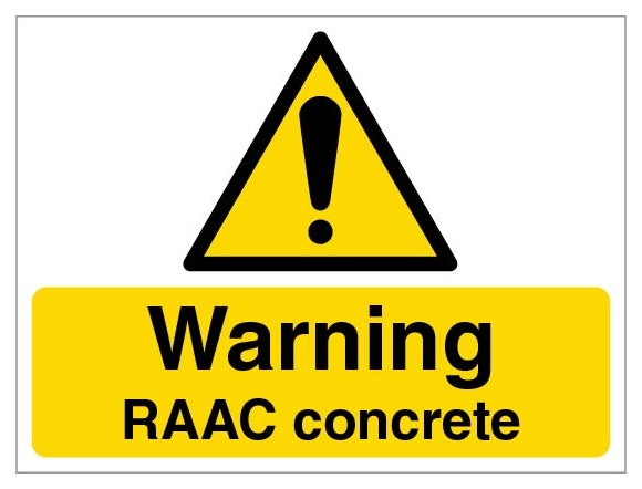 Warning Raac Concrete Large Landscape