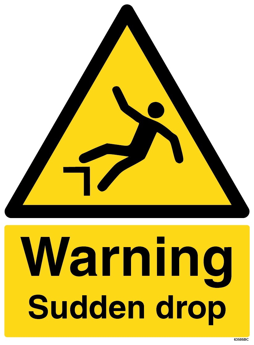 Warning Sudden Drop Fall Portrait
