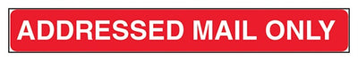 Addressed Mail Only Letter Box Sticker
