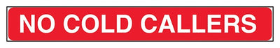 No Cold Callers Letter Box Sticker