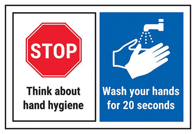 Stop Think About Hygiene Wash Your Hands For 20 Seconds