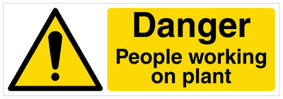 Danger People Working On Plant Landscape