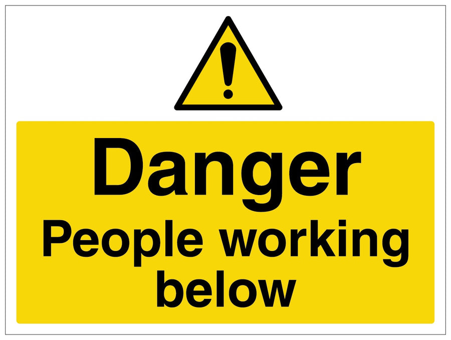 Danger People Working Below Large Landscape