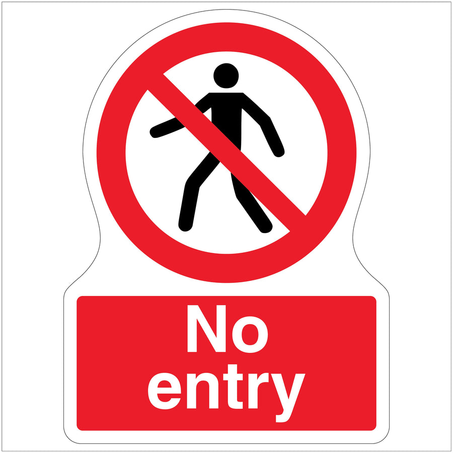 No Entry Shaped Sign 1