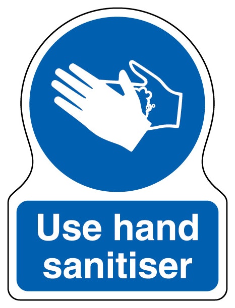 Use Hand Sanitiser Shaped Sign