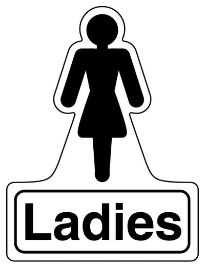 Ladies Toilets Shaped Sign