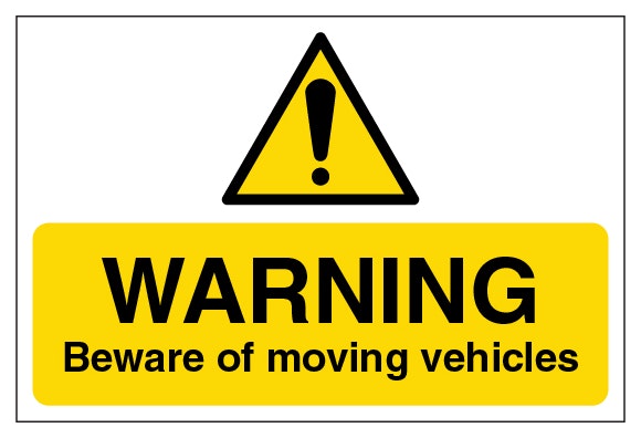 Warning Beware Of Moving Vehicles Large Landscape