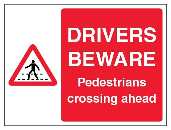 Drivers Beware Pedestrians Crossing Ahead Landscape