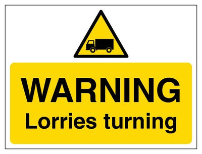 Warning Lorries Turning Landscape