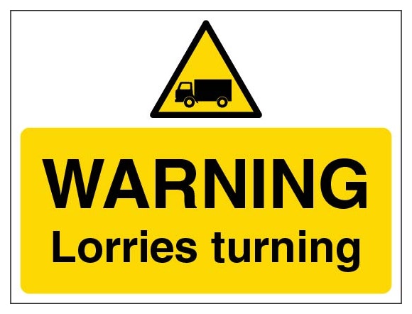 Warning Lorries Turning Landscape