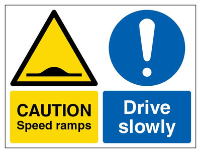 Caution Speed Ramps Landscape