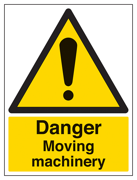 Danger Moving Machinery Portrait