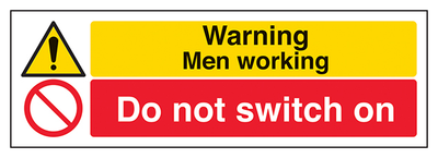 Warning Men Do Not Switch On Landscape