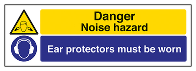 Danger Noise Hazard Ear Protectors Landscape