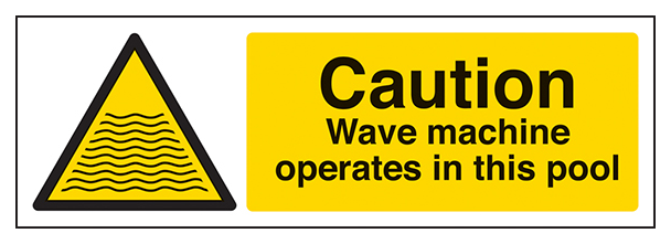 Caution Wave Machine Operate In This Pool Landscape
