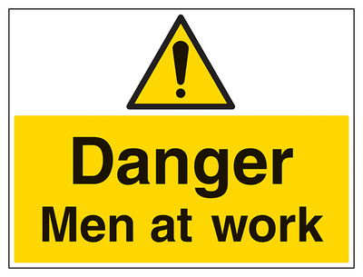 Danger Men At Work Large Landscape
