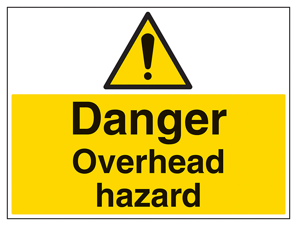 Danger Overhead Hazard Large Landscape