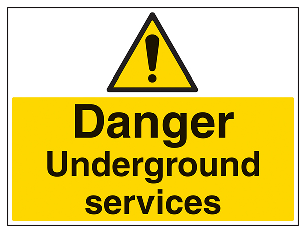 Danger Underground Services Large Landscape