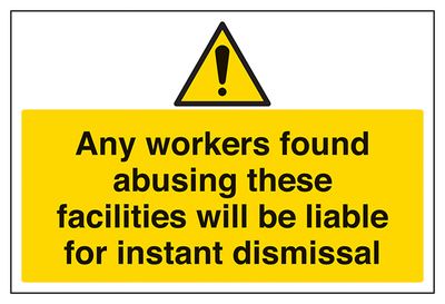 Any Workers Found Abusing These Facilities Large Landscape