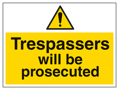 Trespassers Will Be Prosecuted Large Landscape