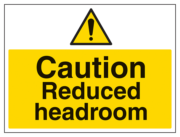 Caution Reduced Headroom Large Landscape
