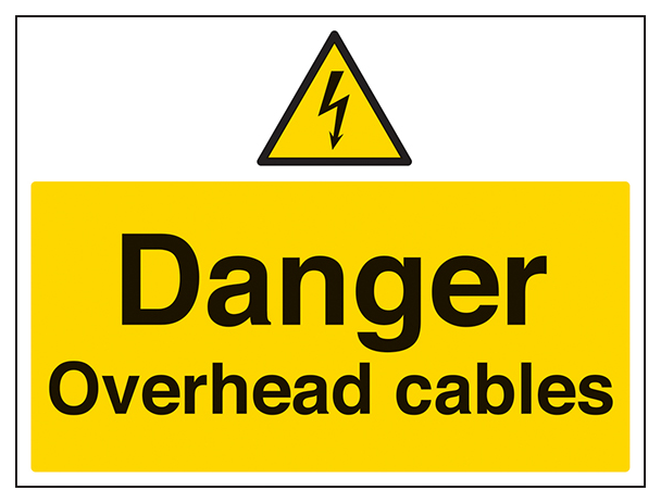 Danger Overhead Cables Large Landscape