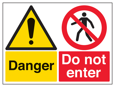 Danger Do Not Enter Large Landscape