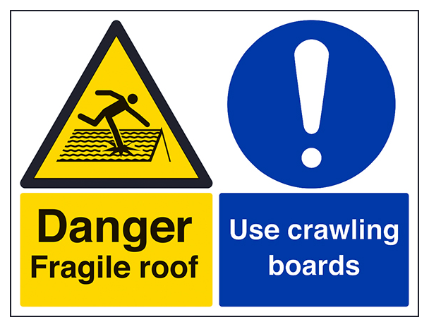 Fragile Roof Crawling Boards Large Landscape