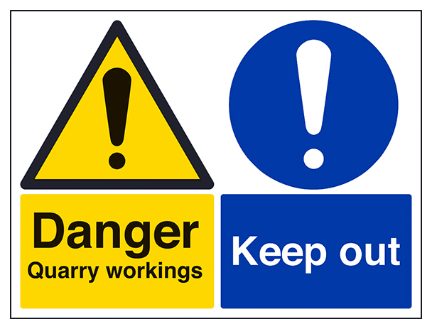 Danger Quarry Workings Keep Out Large Landscape